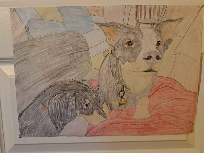 Traditional pet portraits - $20 extra 10 per animal (postage is extra i live in the uk!)